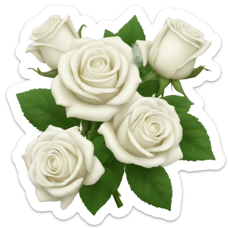 white roses sticker