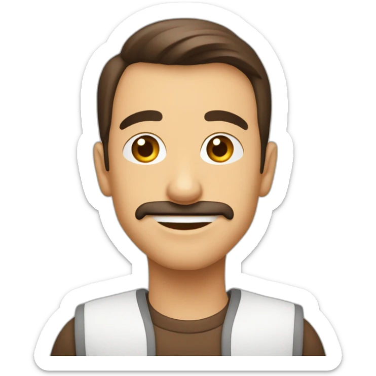 kivircik saçlı,kahverengi gözlü,şaşırmış genç bir çocuk  sticker