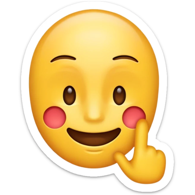 Make a new emoji combining da smile of “😁” the rosy cheeks of “😊” and the tongue of “😛” sticker