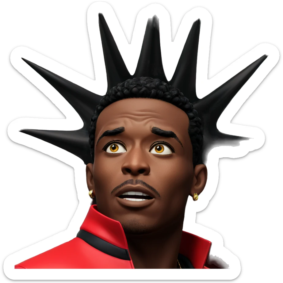 stylish boy with earrings sticker