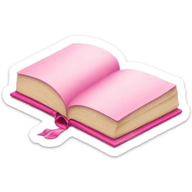 pink book sticker