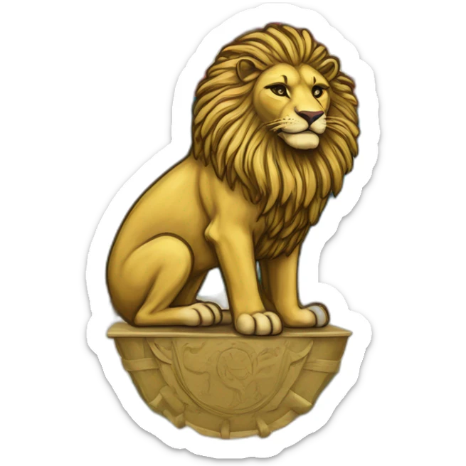 The flag of Iran in the Pahlavi period, or the lion and sun flag sticker