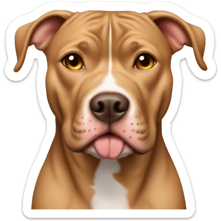Light brown pitbull  sticker
