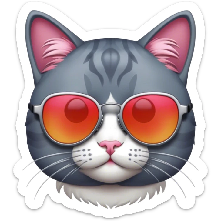 Cat with sunglasses sticker