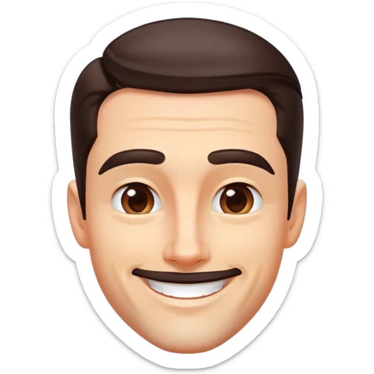 đàn ông, râu quai nón, tóc vuốt, bảnh, đểu, nhếnh miệng nghiêng đầu, cằm nhọn, đểu nữa sticker