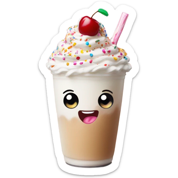 Milchshake cute face sticker