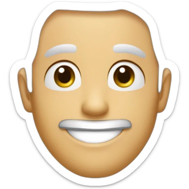 Bel homme blanc brun yeux verts beau sourire joli visage sticker