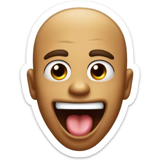 Tongue out saying lawl sticker