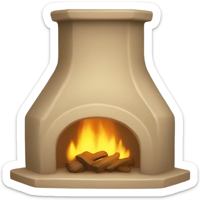 Beige hearth sticker