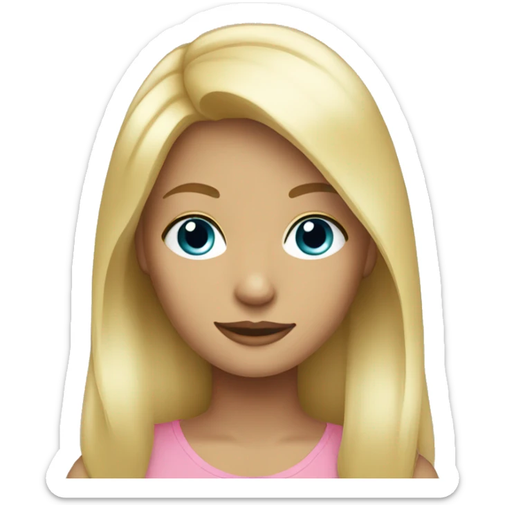 blonde girl  sticker