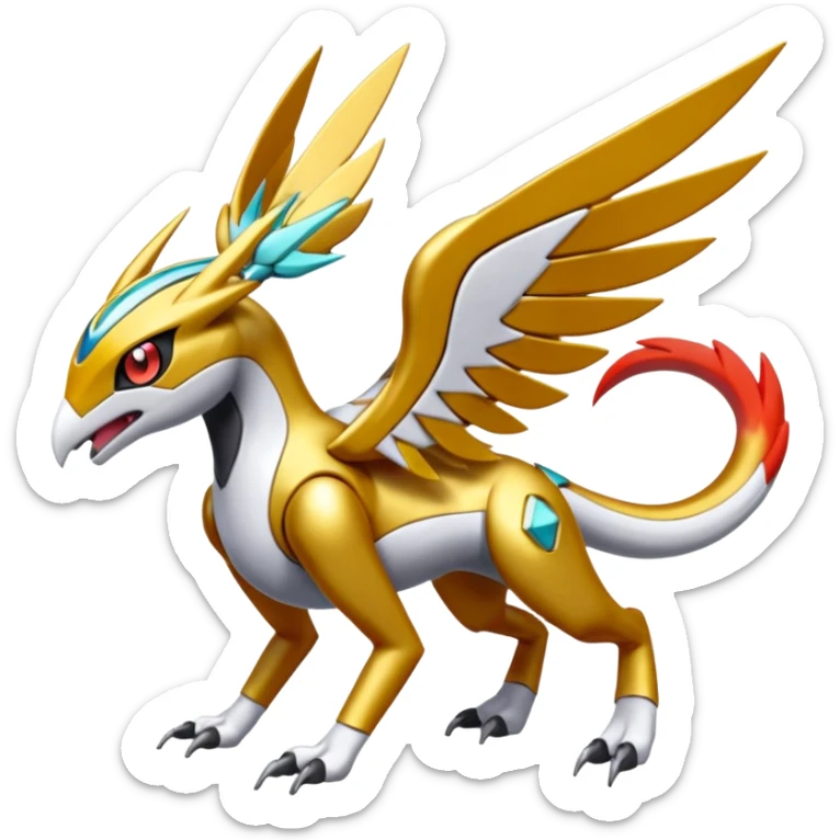 Meloetta-Latias-Metabee-Wargreymon-Protogen-Pokémon-Digimon-Fakémon-fusion-hybrid-creature sticker