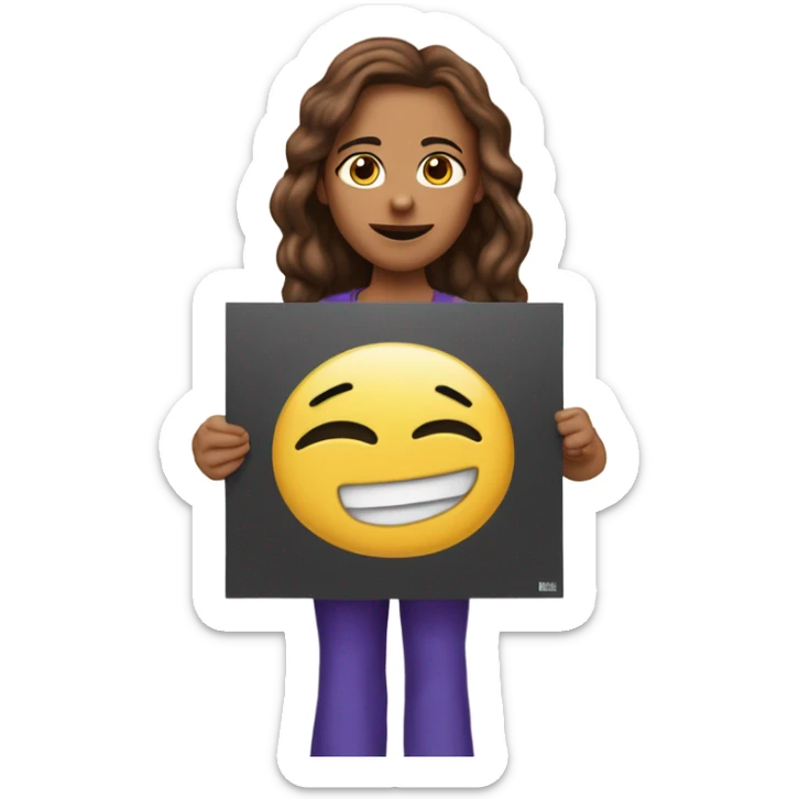 Indi Judd holding a sign that says “i’m the biggest loser sign”  sticker