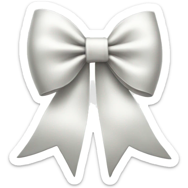 white bow sticker