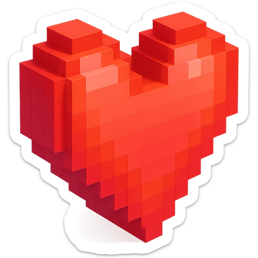 Heart sticker