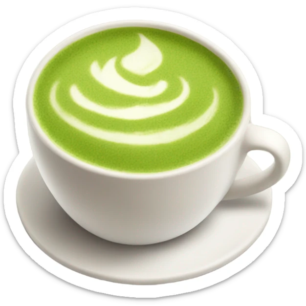 Matcha latte sticker