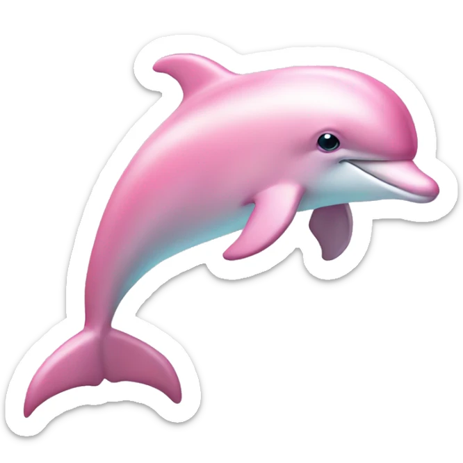Pastel-pink-colors-dolphin sticker