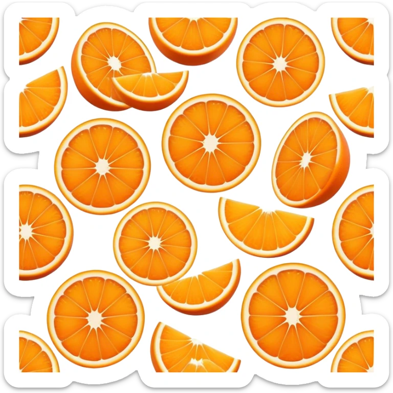 Cinematic Realistic Orange Emoji, Juicy and vibrant, with a bright, glossy skin that gleams in the light, revealing a slight texture from the natural pith. The orange segments peek through as the fruit radiates refreshing energy. Soft glowing outline, capturing the essence of a sweet, zesty burst of flavor in a perfect orange! sticker