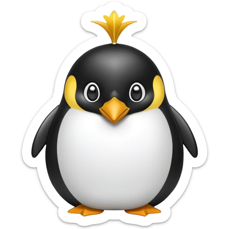 cinematic-adult-emperor-penguin-portrait-emoji,-head-tilted-playfully-and-inquisitively,-with-glossy,-pristine-plumage,-sparkling-eyes-filled-with-curiosity,-simplified-yet-irresistibly-adorable-features, black face sticker