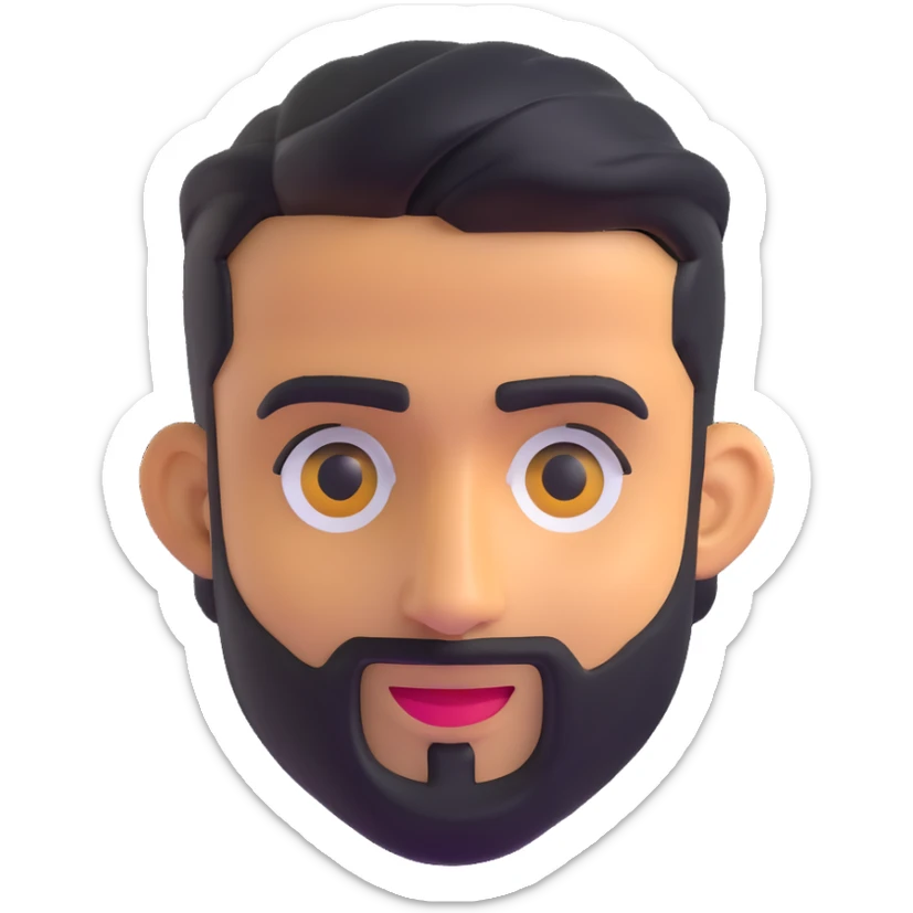 Riyad Mahrez, famous Algerian footballer, portrait, 3D emoji style sticker