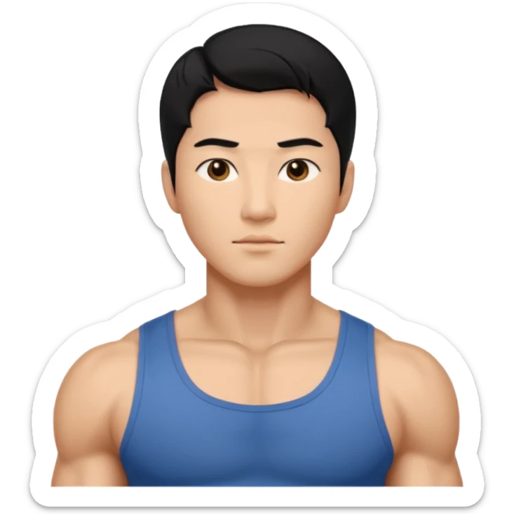 Koreli bir erkek ama çok yakışık lı ve kaslı saçı dümdüz saç çok daha fazla sticker