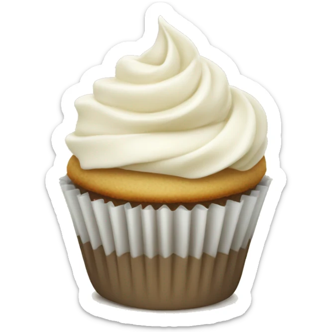 vanilla cupcake with vanilla frosting sticker