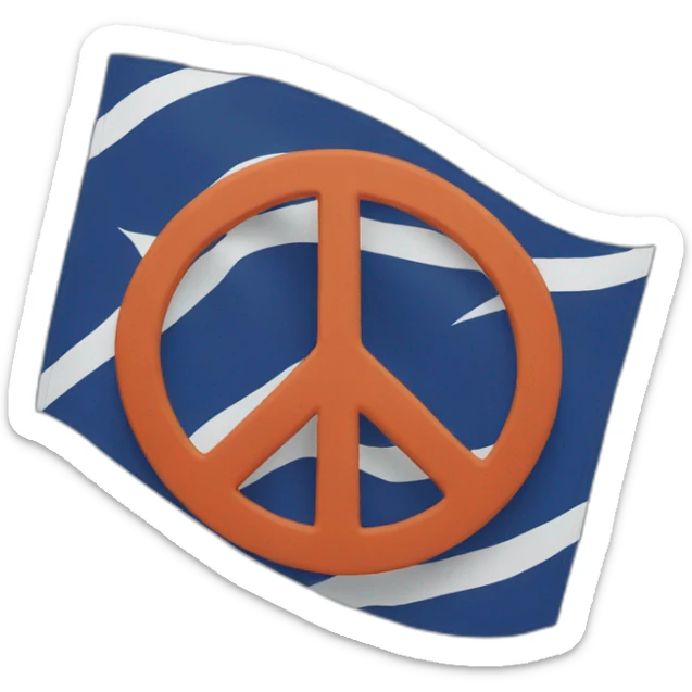 Peace flag sticker