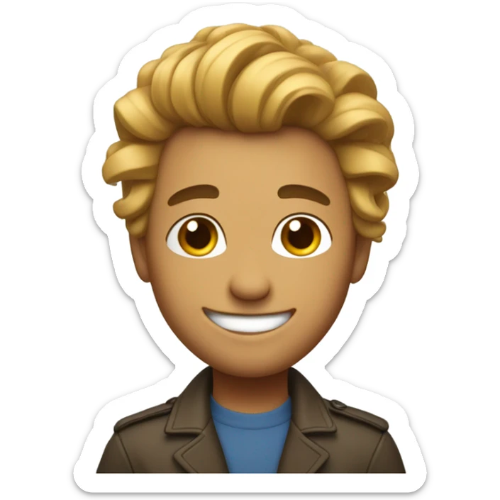 Hugging he hrfjjgggyffgggf he looks like he has the best hair ever I can’t  sticker