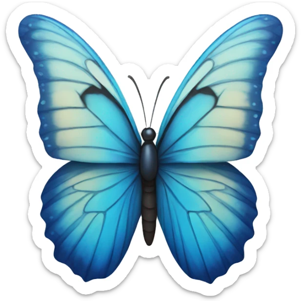 blue butterfly sticker