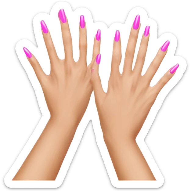 Pink nails sticker