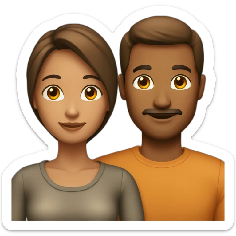 Couple bronzé sticker