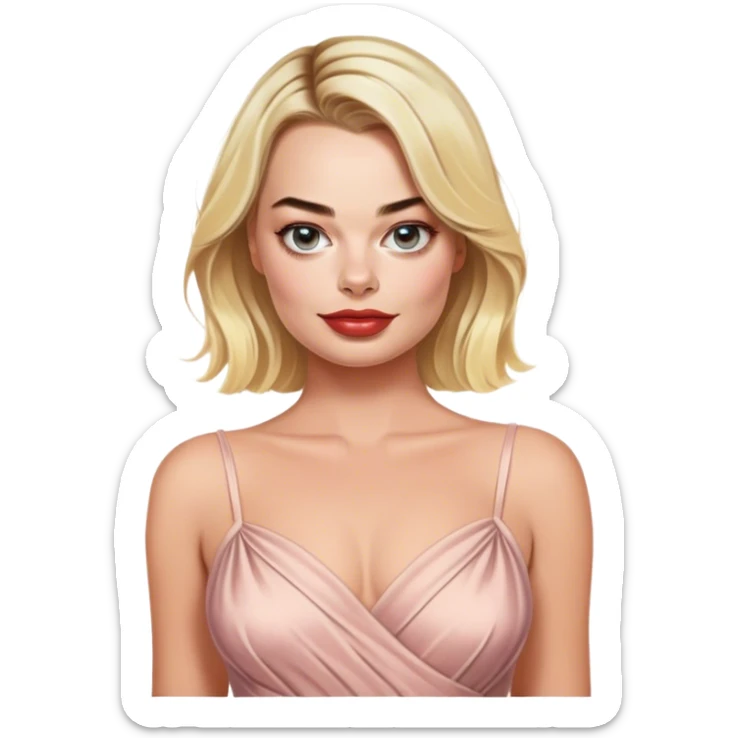 margot robbie in the wolf of walls street sticker