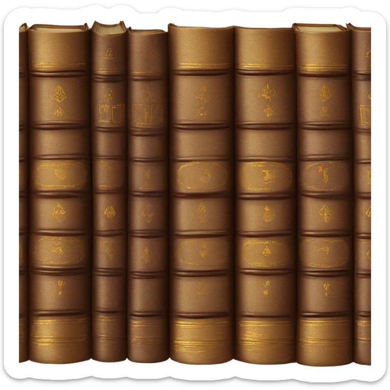 Stack of rare old books sticker
