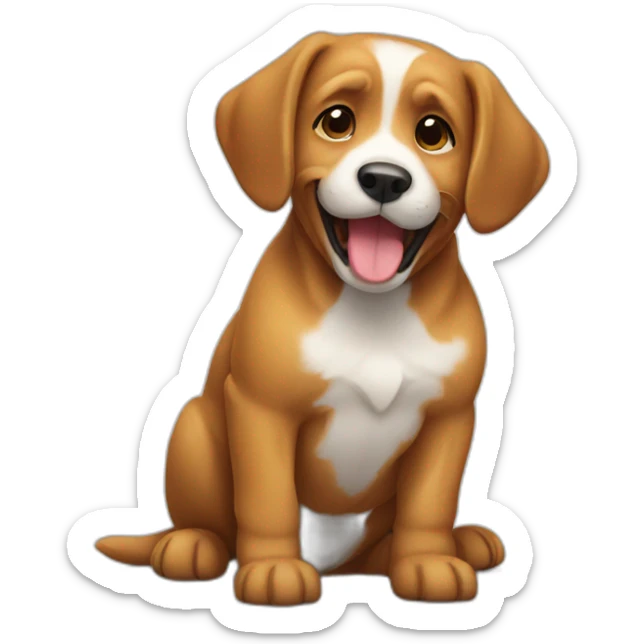 dog happy sticker