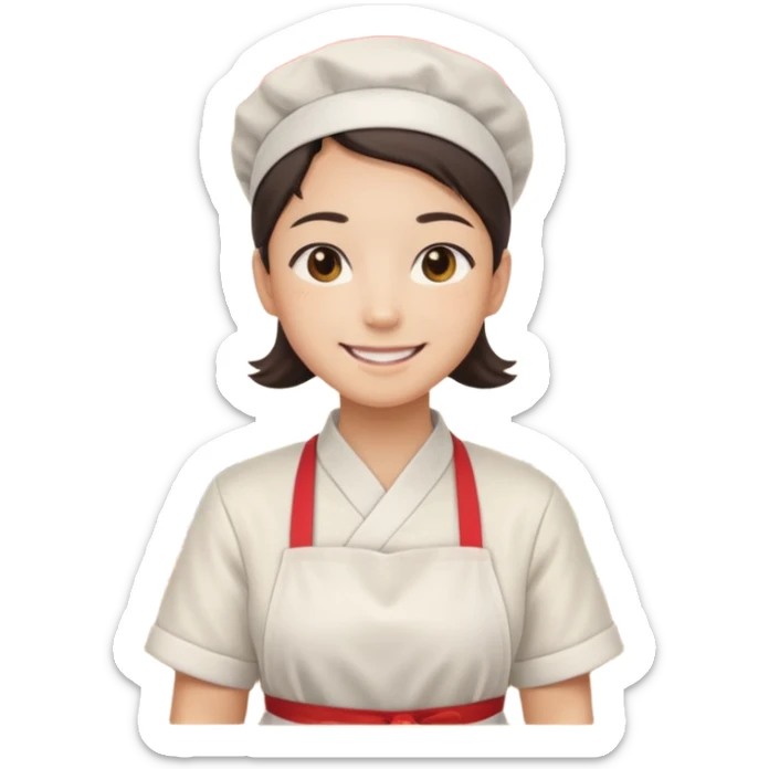 emoji de um lojista japones em uma barraquinha de comida sticker