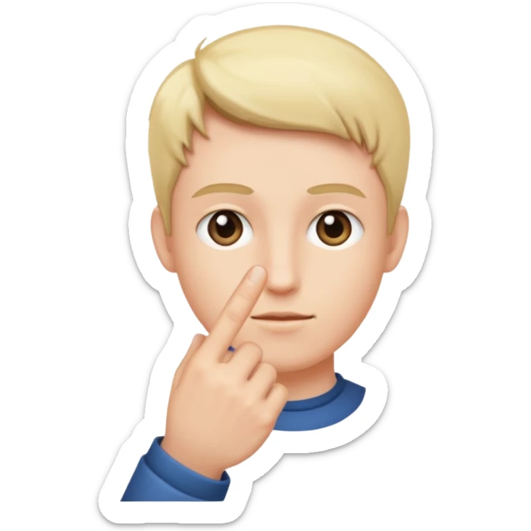 In the fourth image in the right hand of person there should be only the index finger upward sticker