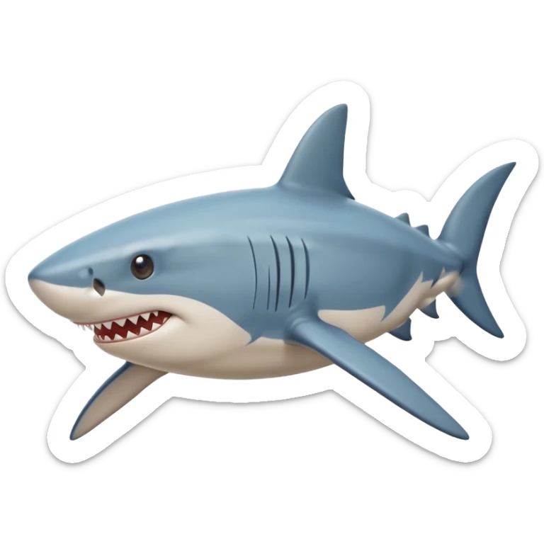 Q el tiburón tenga patas y y q este feliz  sticker