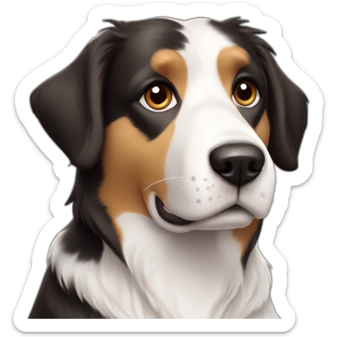 border-collie-cross-beagle-white caramel-with-no-white-markers-and-has-shorter-hair sticker