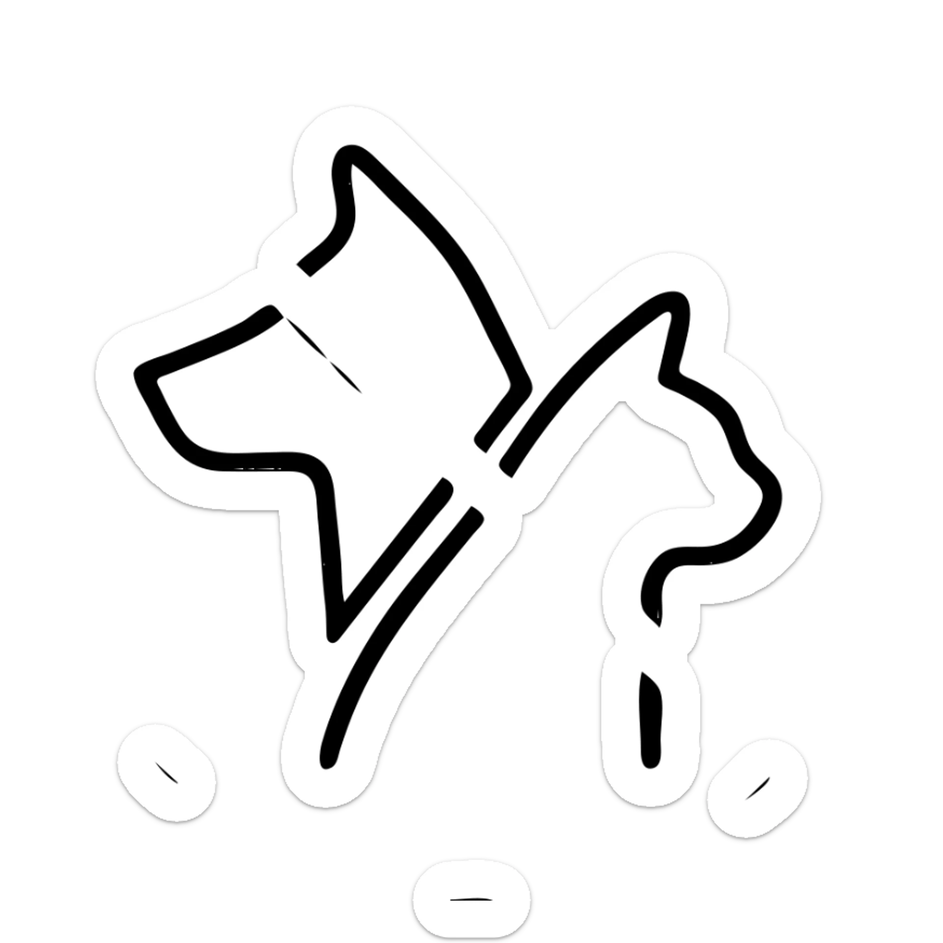 no pet sign, red circle with diagonal line over a dog and cat silhouette, minimal style, no text sticker