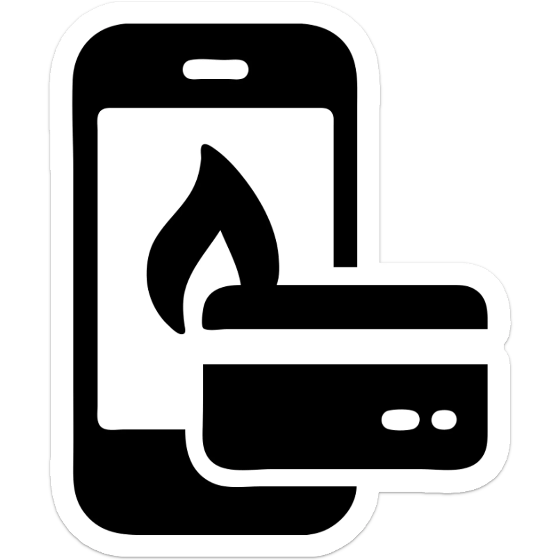 Gazprom Pay mobile payment app icon with gas flame symbol and credit card sticker