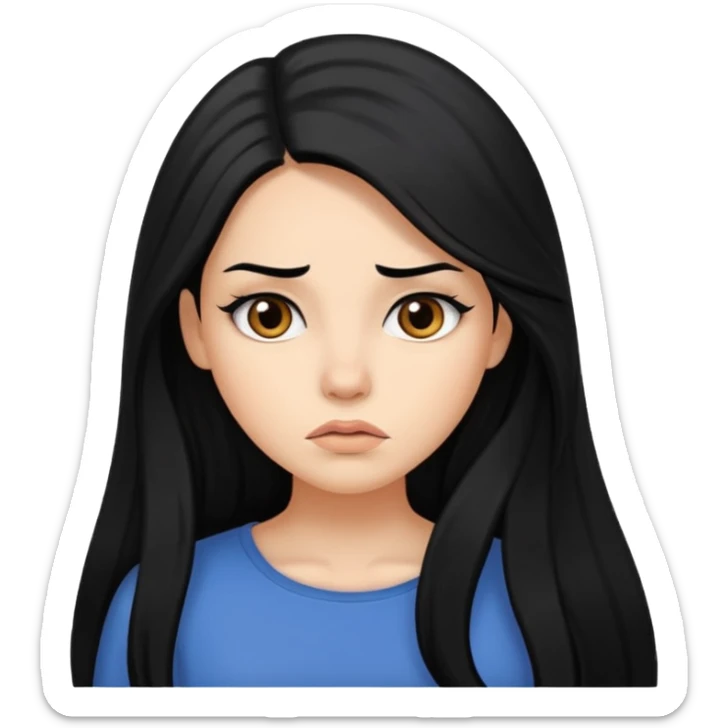 Give me an emoji of a woman looking unimpressed in a sassy way sticker
