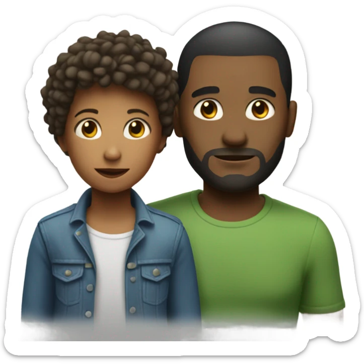 Adult is the mom not a man, and the boy is 6 years old, no weapons sticker