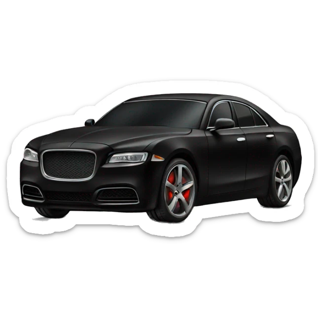 black expensive car sticker