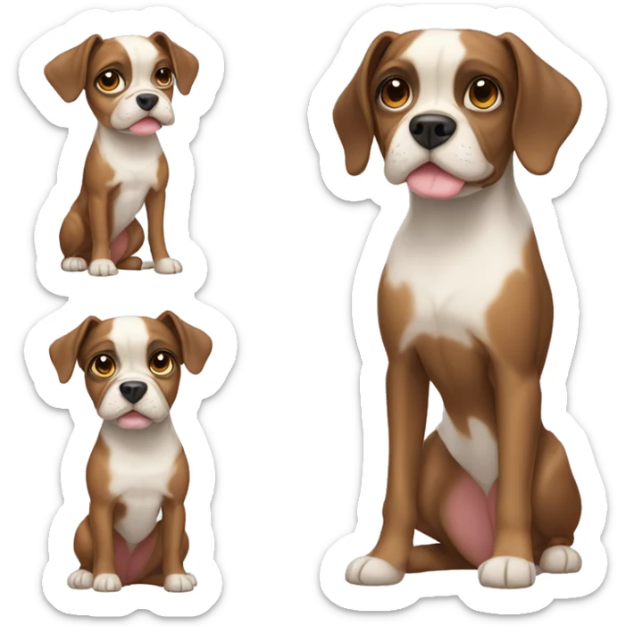 A cute do called Bella and the type of dog is a French bull dog sticker
