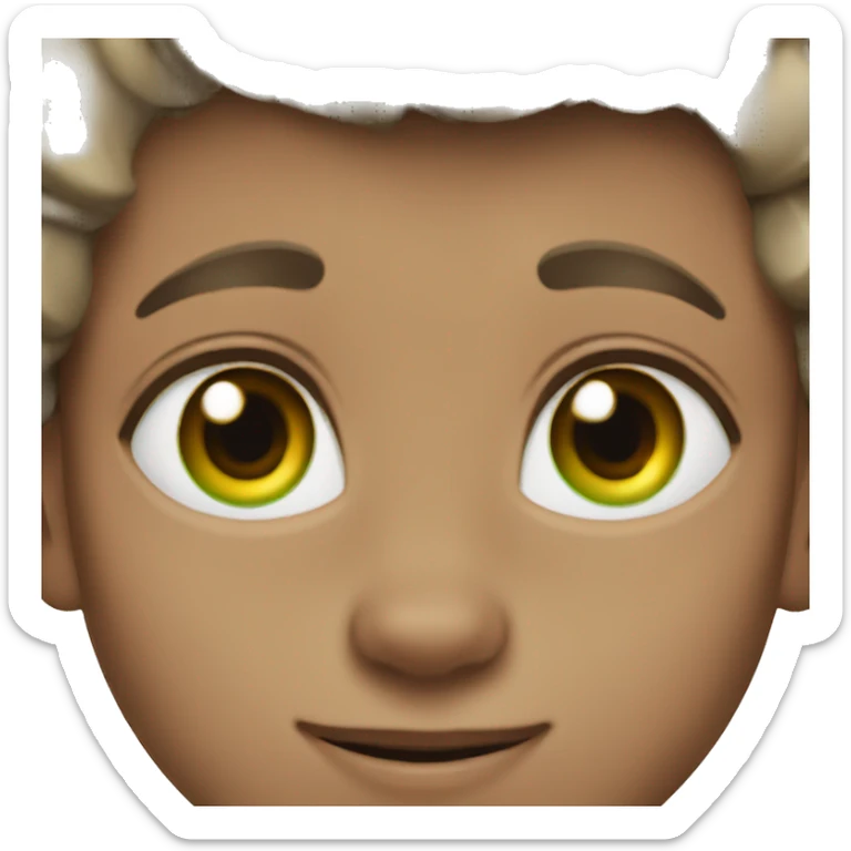 Grey brown boy cat green eyes  sticker