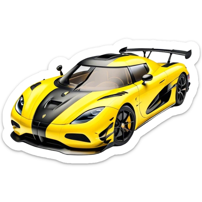 Koenigsegg Agera RS - Koenigsegg (Model Year: 2020) (Iconic colour: Yellow) sticker