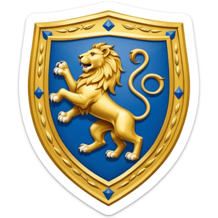 Lion rampant emoji like chelsea football team sticker