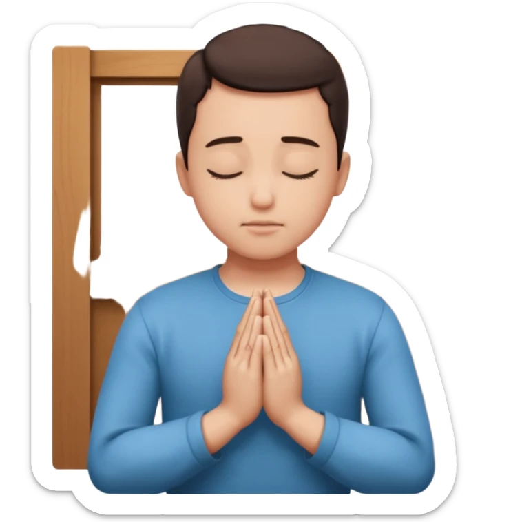 pray to the lord in the peace of our home sticker