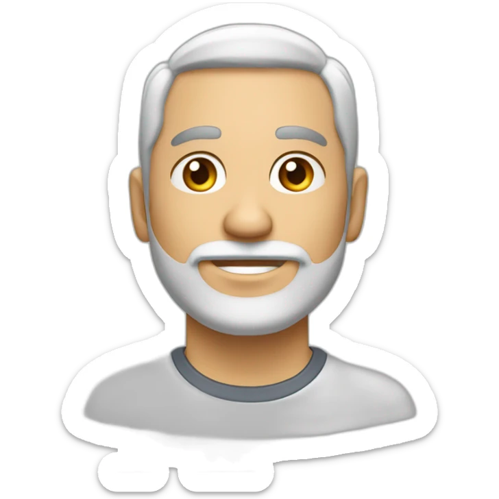 Hombre blanco de 36 años, sin cabello en la cabeza y con barba sticker