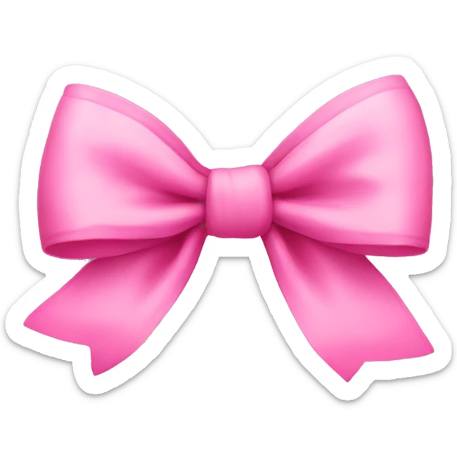 Pink bow sticker