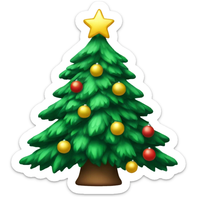 Christmas tree sticker
